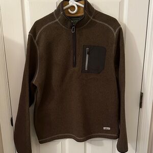 G.H. Bass & Co. Men's Brown Zip-Up Sweater Fleece